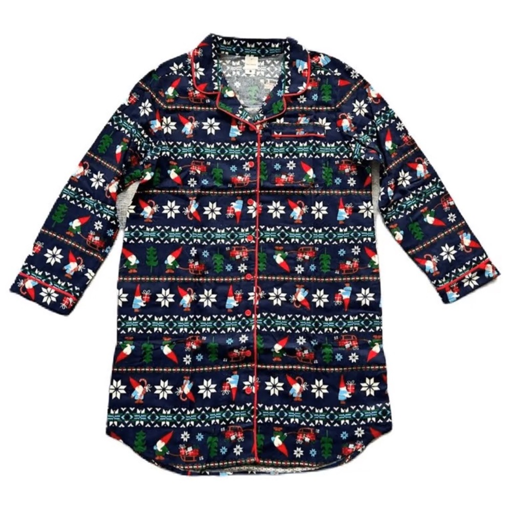 Hanna Andersson Holiday Flannel Nightshirt, Women's small